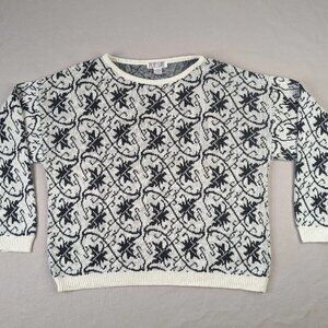 Lindsey Blake Sweater Wonens  Ramie Blend Patterned Pullover
